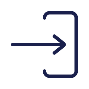 Decorative abstract graphic with thick navy curves on a black background (no meaningful content)